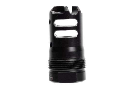 Short length Plan B compatible muzzle brake with black finish